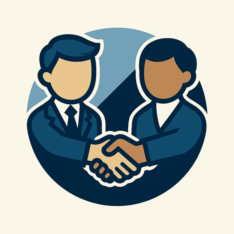 Two people shaking hands